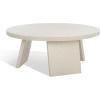 SAFAVIEH Couture Collection Julianna Mid-Century Modern Black Round Coffee Table(White Washed)