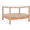 SAFAVIEH Couture Collection Karyna Natural Solid Wood Rattan/Glass Coffee Table(Clear/Natural)