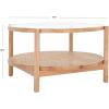 SAFAVIEH Couture Collection Karyna Natural Solid Wood Rattan/Glass Coffee Table(Clear/Natural)