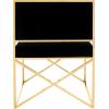 SAFAVIEH Couture Collection Kian Gold and Black Velvet Directors Chair(Black / Gold)