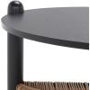 SAFAVIEH Couture Collection Macianna Black Woven Shelf Round Coffee Table