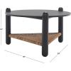 SAFAVIEH Couture Collection Macianna Black Woven Shelf Round Coffee Table