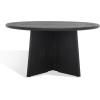 SAFAVIEH Couture Collection Madilynn Black Solid Wood Round Coffee Table(Black)