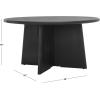 SAFAVIEH Couture Collection Madilynn Black Solid Wood Round Coffee Table(Black)