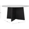 SAFAVIEH Couture Collection Madilynn Black Solid Wood Round Coffee Table(Black/Light Grey)