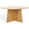 SAFAVIEH Couture Collection Madilynn Black Solid Wood Round Coffee Table(Natural)