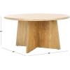 SAFAVIEH Couture Collection Madilynn Black Solid Wood Round Coffee Table(Natural)