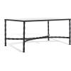 SAFAVIEH Couture Collection Matilda Black Iron/Tempered Glass Rectangle Coffee Table (Fully Assembled)