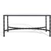 SAFAVIEH Couture Collection Matilda Black Iron/Tempered Glass Rectangle Coffee Table (Fully Assembled)