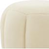 SAFAVIEH Couture Collection Maxine Cream Boucle/Gold Channel Tufted Ottoman (Fully Assembled)
