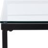 SAFAVIEH Couture Collection Mieka Black Iron/Tempered Glass Square Cocktail Table