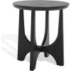 SAFAVIEH Couture Collection Sasha Medium Oak Veneer Accent Table(Black)