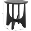 SAFAVIEH Couture Collection Sasha Medium Oak Veneer Accent Table(Black)