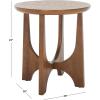 SAFAVIEH Couture Collection Sasha Medium Oak Veneer Accent Table(Medium Oak)