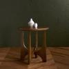 SAFAVIEH Couture Collection Sasha Medium Oak Veneer Accent Table(Medium Oak)