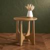 SAFAVIEH Couture Collection Sasha Medium Oak Veneer Accent Table(Natural)