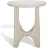 SAFAVIEH Couture Collection Sasha Medium Oak Veneer Accent Table(White Washed)