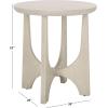 SAFAVIEH Couture Collection Sasha Medium Oak Veneer Accent Table(White Washed)