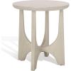 SAFAVIEH Couture Collection Sasha Medium Oak Veneer Accent Table(White Washed)
