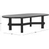 SAFAVIEH Couture Collection Tabytha Farmhouse Natural Solid Wood Oval Coffee Table(Black)