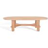 SAFAVIEH Couture Collection Tabytha Farmhouse Natural Solid Wood Oval Coffee Table(Natural)