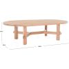 SAFAVIEH Couture Collection Tabytha Farmhouse Natural Solid Wood Oval Coffee Table(Natural)