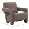 SAFAVIEH Couture Collection Taylor Modern Navy Velvet Upholstered Accent Chair (Fully Assembled)(Brown)