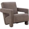 SAFAVIEH Couture Collection Taylor Modern Navy Velvet Upholstered Accent Chair (Fully Assembled)(Brown)