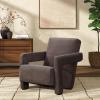 SAFAVIEH Couture Collection Taylor Modern Navy Velvet Upholstered Accent Chair (Fully Assembled)(Brown)