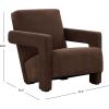 SAFAVIEH Couture Collection Taylor Modern Navy Velvet Upholstered Accent Chair (Fully Assembled)(Dark Brown)