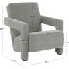 SAFAVIEH Couture Collection Taylor Modern Navy Velvet Upholstered Accent Chair (Fully Assembled)(Grey)