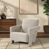 SAFAVIEH Couture Collection Taylor Modern Navy Velvet Upholstered Accent Chair (Fully Assembled)(Ivory)