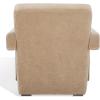SAFAVIEH Couture Collection Taylor Modern Navy Velvet Upholstered Accent Chair (Fully Assembled)(Light Brown)