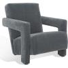SAFAVIEH Couture Collection Taylor Modern Navy Velvet Upholstered Accent Chair (Fully Assembled)(Navy)
