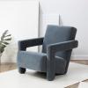 SAFAVIEH Couture Collection Taylor Modern Navy Velvet Upholstered Accent Chair (Fully Assembled)(Navy)
