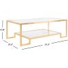 SAFAVIEH Couture Collection Vivian Gold Leaf Rectangle Coffee Table