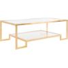 SAFAVIEH Couture Collection Vivian Gold Leaf Rectangle Coffee Table