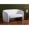 SAFAVIEH Couture Collection Zhao White Linen Curved Loveseat(White)