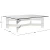 SAFAVIEH Couture Home Collection Eugene Silver/Clear Acrylic Rectangle Coffee Table