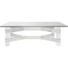 SAFAVIEH Couture Home Collection Eugene Silver/Clear Acrylic Rectangle Coffee Table