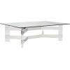 SAFAVIEH Couture Home Collection Eugene Silver/Clear Acrylic Rectangle Coffee Table