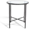 SAFAVIEH Couture Home Collection Jessa Brass Metal/White Marble Top Round End Table (Fully Assembled)(Black)