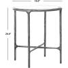 SAFAVIEH Couture Home Collection Jessa Brass Metal/White Marble Top Round End Table (Fully Assembled)(Silver)