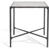 SAFAVIEH Couture Home Collection Jessa Brass Metal/White Marble Top Square End Table (Fully Assembled)(Black/White)