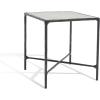 SAFAVIEH Couture Home Collection Jessa Brass Metal/White Marble Top Square End Table (Fully Assembled)(Black/White)