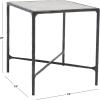 SAFAVIEH Couture Home Collection Jessa Brass Metal/White Marble Top Square End Table (Fully Assembled)(Black/White)