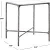 SAFAVIEH Couture Home Collection Jessa Brass Metal/White Marble Top Square End Table (Fully Assembled)(Silver)