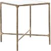 SAFAVIEH Couture Home Collection Jessa Brass Metal/White Marble Top Square End Table (Fully Assembled)(White / Brass)