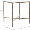 SAFAVIEH Couture Home Collection Jessa Brass Metal/White Marble Top Square End Table (Fully Assembled)(White / Brass)