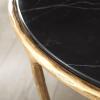 SAFAVIEH Couture Home Collection Jessa Silver Metal/Tempered Glass Top Round Coffee Table (Fully Assembled)(Brass/Black)